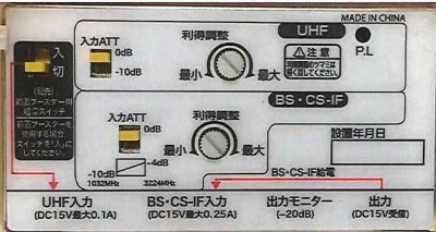 画像1: UHF/BS・CS（屋外/屋内）ブースター33ｄB　　P9-1202　P10-1702　P11-1202　P12-1202　P13-1702