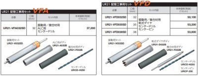 画像3: UR21替刃式　65φ（70）3種類　特別セット品　　 　P14-1405　P15-1405　P16-1403　P17-1404