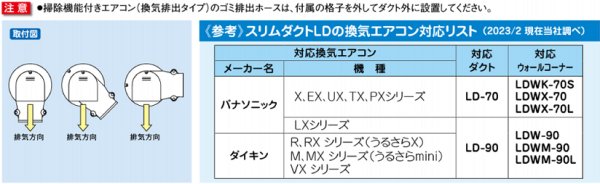 画像4: スリムダクトLDシリーズ LDWX ウォールコーナーエアコンキャップ/換気エアコン用 (4)