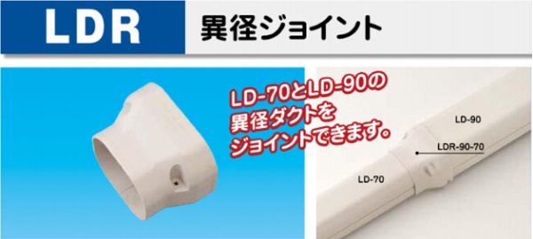 画像1: スリムダクトLDシリーズ　LDR　異径ジョイント (1)