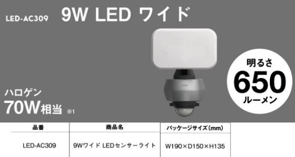 画像11: 9WワイドLEDソーラーセンサーライト　P15-1501 (11)