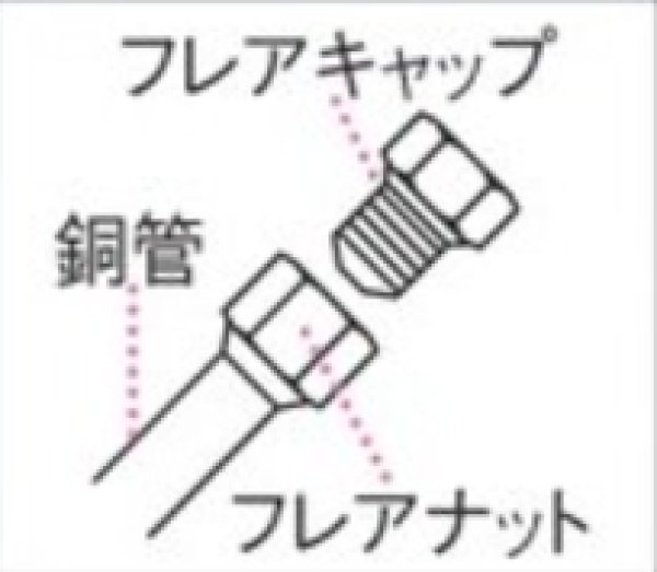 画像2: フレアキャップ ねじ込み式 TA636BC-2、-3、-4、-5、-6 P16-1329 P17-1329 (2)