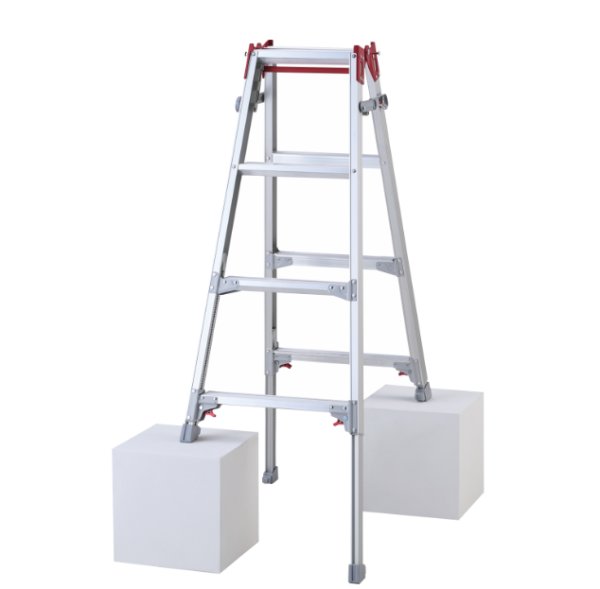 画像2: はしご兼用伸縮脚立 (2)