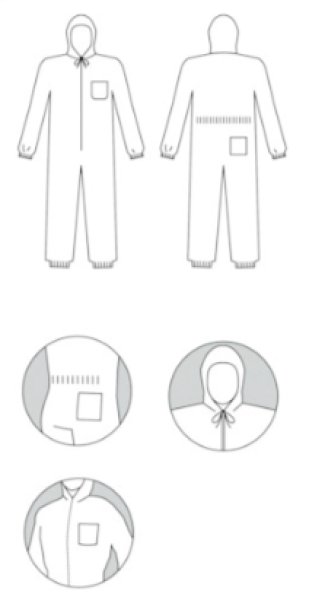 画像2: 使い捨て作業続服 (2)