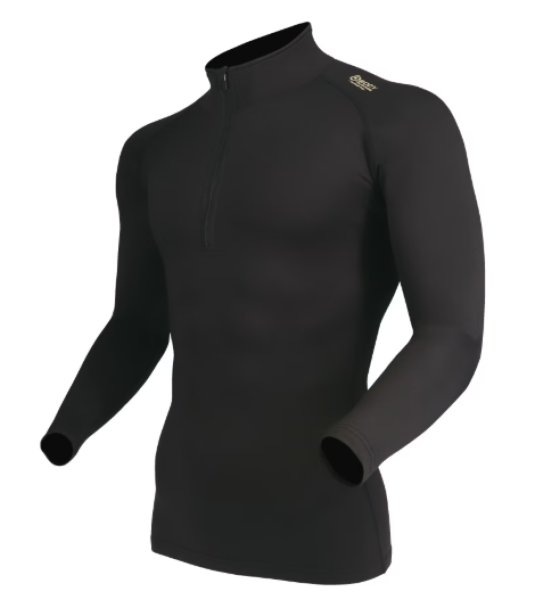 画像1: ハーフジップ　ハイネックシャツ (1)